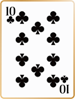 Ten of clubs card