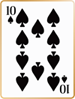 Ten of spades card